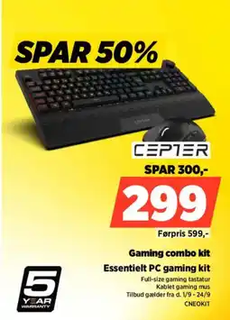 Power Cepter Gaming combo kit tilbud