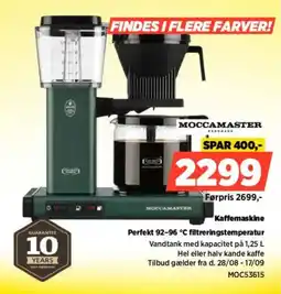 Power Moccamaster kaffemaskine tilbud