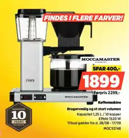 Power Moccamaster kaffemaskine tilbud