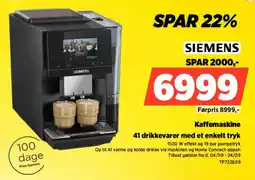 Power Siemens Kaffemaskine tilbud