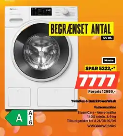 Power Miele Vaskemaskine tilbud