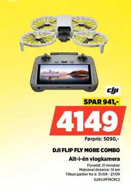 Power Dji flip fly more combo tilbud