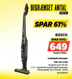 Power Bosch ledningsfri støvsuger tilbud