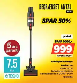 Power Point Ledningsfri støvsuger tilbud