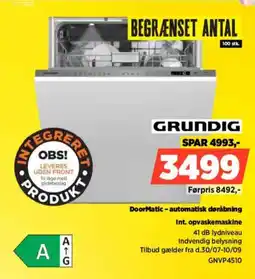 Power Grundig int. opvaskemaskine tilbud