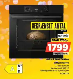 Power Gorenje indbygningsovn tilbud