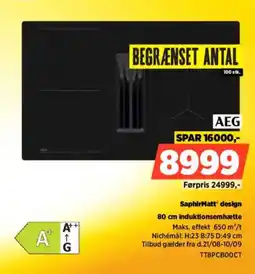 Power AEG 80 cm induktionsemhætte tilbud