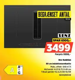 Power Senz 80 cm induktionsemhætte tilbud
