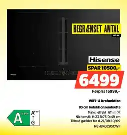 Power Hisense induktionsemhætte tilbud