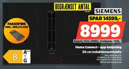 Power Siemens Home Connect app-betjening 80 cm induktionsemhætte tilbud