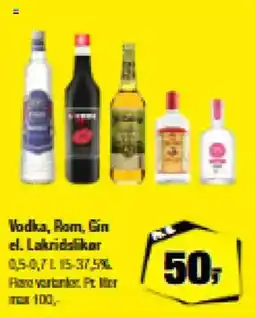 Calle Vodka, Rom, Gin el. Lakridslikør tilbud