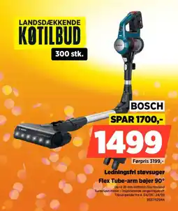 Power Bosch Ledningsfri støvsuger Flex Tube-arm bøjer 90° tilbud