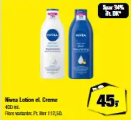 Calle Nivea Lotion el. Creme tilbud