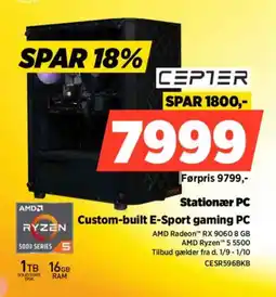Power Cepter Custom-built E-Sport gaming PC tilbud