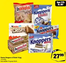 Calle Hanuta, Knoppers el. Kinder Crispy tilbud