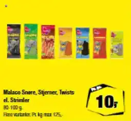 Calle Malaco Snore, Stjerner, Twists el. Strimler tilbud