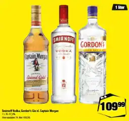 Calle Smirnoff Vodka Gordon's Gin el. Captain Morgan tilbud