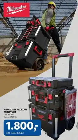 Davidsen Milwaukee Packout Trollysæt tilbud