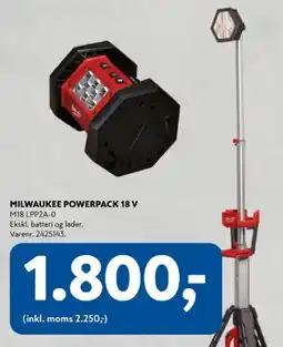 Davidsen Milwaukee Powerpack 18 V tilbud