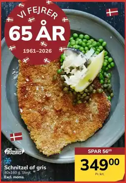 Dagrofa Food Service DK Trading Schnitzel af gris tilbud