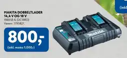 Davidsen Makita dobbeltlader 14,4 v og 18 v tilbud