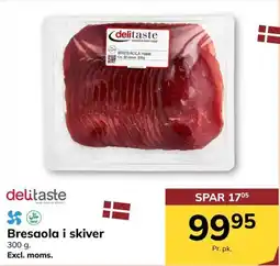 Dagrofa Food Service delitaste Bresaola i skiver tilbud