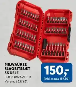 Davidsen Milwaukee slagbitssæt shockwave cd tilbud