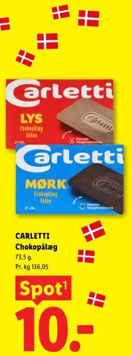 Lidl Carletti Chokopålæg tilbud