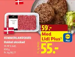Lidl Himmerlandskød Hakket oksekød tilbud