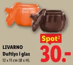 Lidl Livarano Duftlys i glas tilbud
