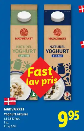 Lidl Madværket Yoghurt naturel tilbud