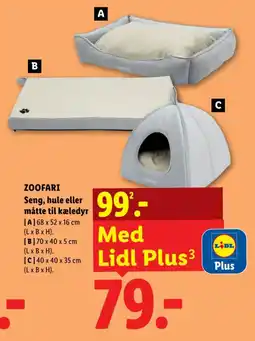 Lidl Zoofari seng, hule eller måtte til kæledyr tilbud