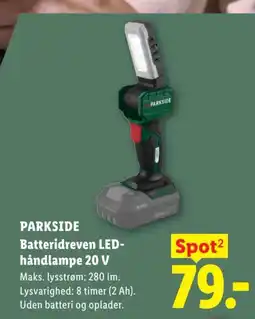 Lidl Parkside batteridreven led-håndlampe 20 v tilbud