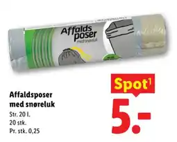 Lidl Affaldsposer med snøreluk tilbud