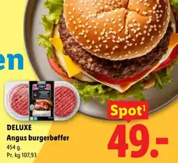Lidl Deluxe Angus burgerbøffer tilbud