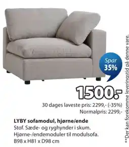JYSK Lyby sofamodul, hjørne/ende tilbud