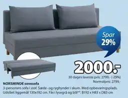 JYSK Norsminde sovesofa tilbud