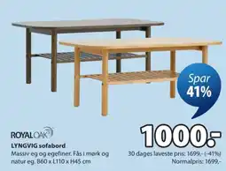 JYSK Royal Oak Lyngvig Sofabord tilbud
