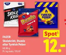 Lidl Fazer Skolekridt, Dumle eller Tyrkisk Peber tilbud