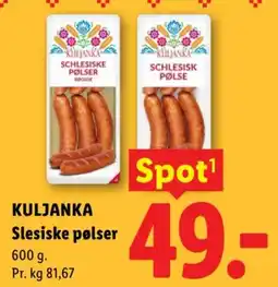 Lidl Kuljanka Slesiske pølser tilbud