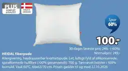 JYSK Heidal fiberpude tilbud