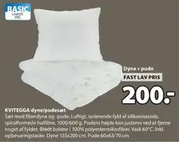 JYSK Basic kvitegga dyne/pudesæt tilbud