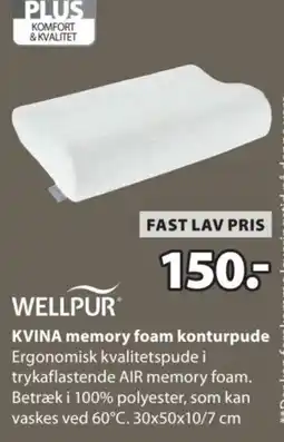 JYSK Wellpur Kvina memory foam konturpude tilbud