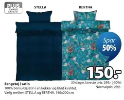 JYSK Plus sengetøj i satin tilbud