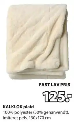 JYSK Kalklok plaid tilbud