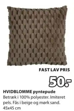 JYSK Hvidblomme pyntepude tilbud