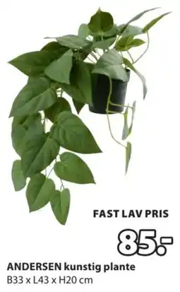 JYSK Andersen kunstig plante tilbud