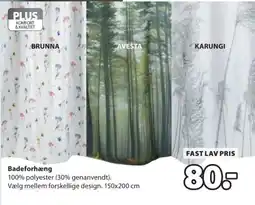 JYSK Plus Badeforhæng tilbud