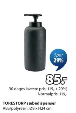 JYSK Torestorp sæbedispenser tilbud