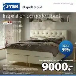 JYSK HEMLA + VOLA kontinentalseng tilbud